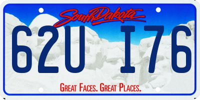 SD license plate 62UI76