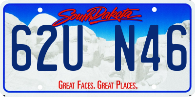 SD license plate 62UN46