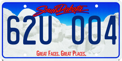 SD license plate 62UO04