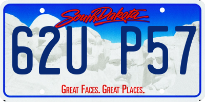 SD license plate 62UP57