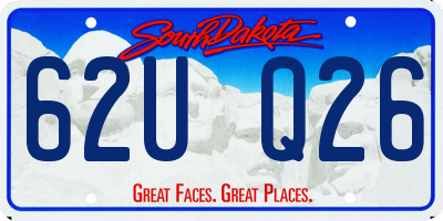 SD license plate 62UQ26