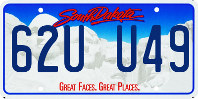 SD license plate 62UU49