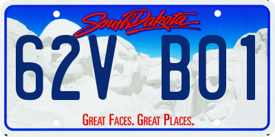 SD license plate 62VB01