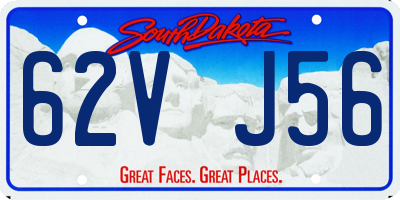 SD license plate 62VJ56