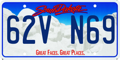 SD license plate 62VN69