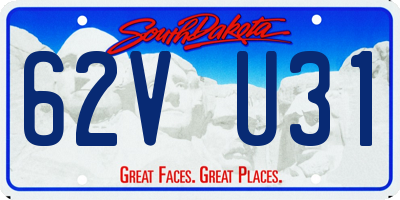 SD license plate 62VU31