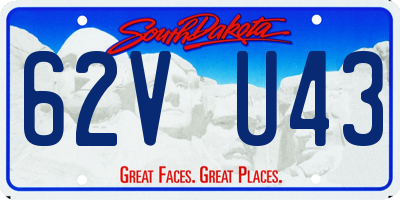 SD license plate 62VU43