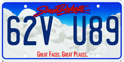 SD license plate 62VU89