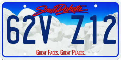 SD license plate 62VZ12