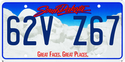 SD license plate 62VZ67
