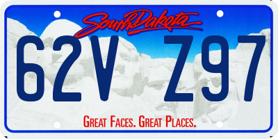 SD license plate 62VZ97