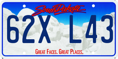 SD license plate 62XL43