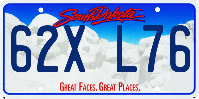 SD license plate 62XL76