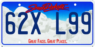 SD license plate 62XL99