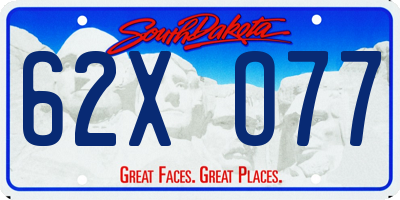 SD license plate 62XO77