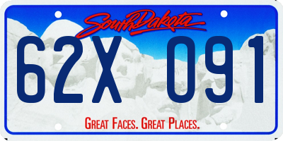 SD license plate 62XO91