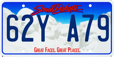 SD license plate 62YA79