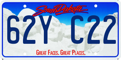 SD license plate 62YC22