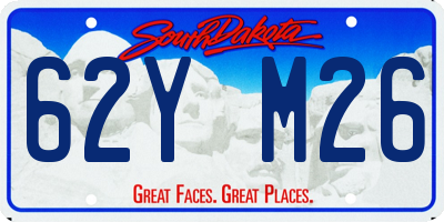 SD license plate 62YM26