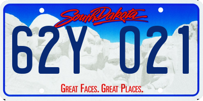 SD license plate 62YO21