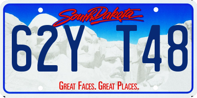 SD license plate 62YT48