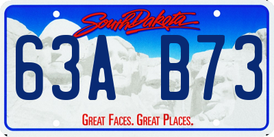 SD license plate 63AB73