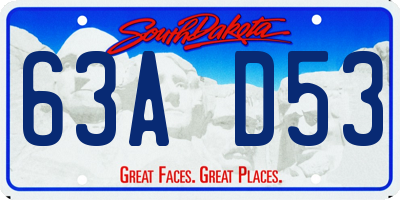 SD license plate 63AD53