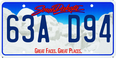 SD license plate 63AD94