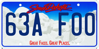 SD license plate 63AF00
