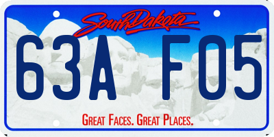 SD license plate 63AF05