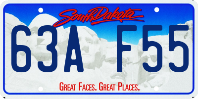 SD license plate 63AF55