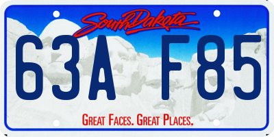 SD license plate 63AF85
