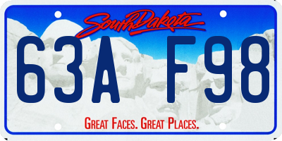 SD license plate 63AF98