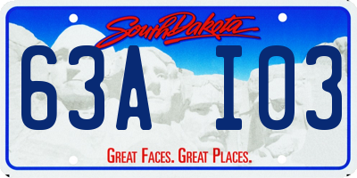 SD license plate 63AI03