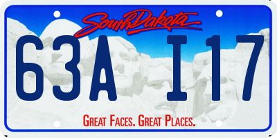 SD license plate 63AI17