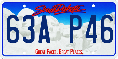 SD license plate 63AP46