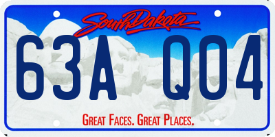 SD license plate 63AQ04