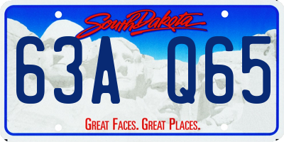 SD license plate 63AQ65
