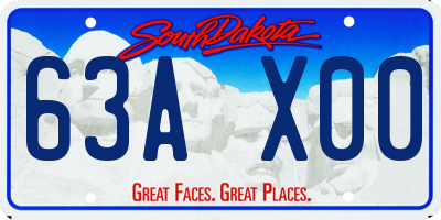 SD license plate 63AX00