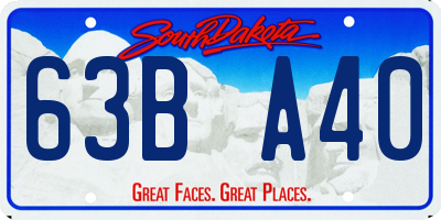 SD license plate 63BA40
