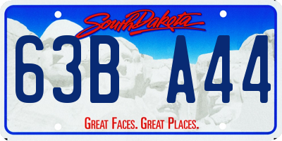 SD license plate 63BA44
