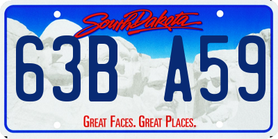 SD license plate 63BA59