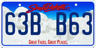 SD license plate 63BB63