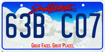 SD license plate 63BC07