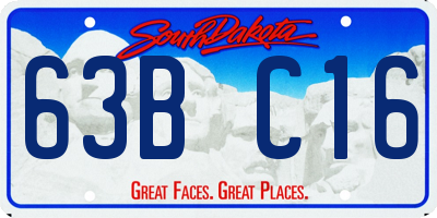 SD license plate 63BC16