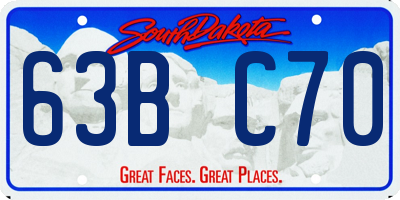 SD license plate 63BC70