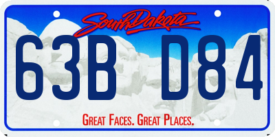 SD license plate 63BD84