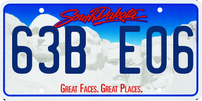 SD license plate 63BE06