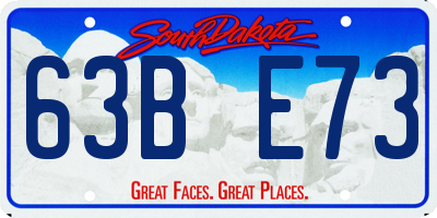 SD license plate 63BE73