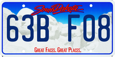 SD license plate 63BF08